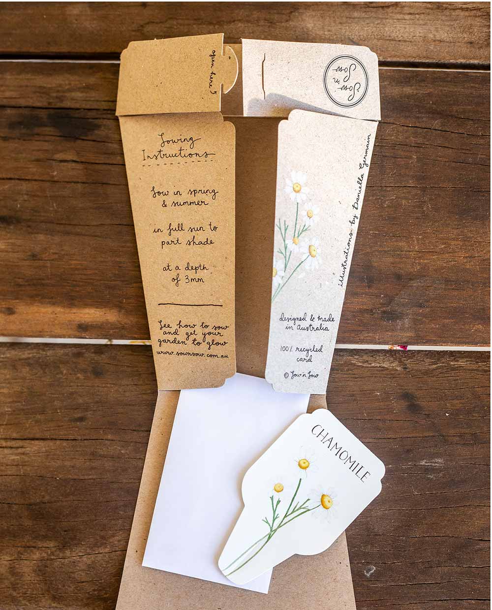 Chamomile Gift of Seeds Card
