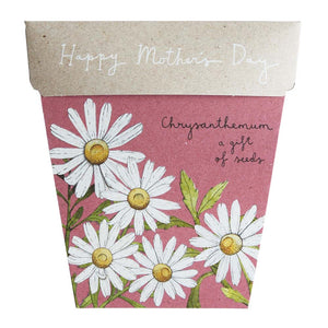 Mother's Day Card & Flowers Gift of Seeds - Chrysanthemum