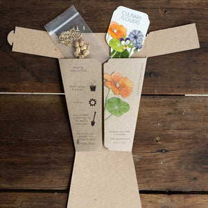 Card & Culinary Flowers Gift of Seeds