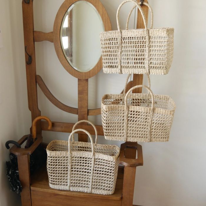 Open Weave Rectangle Baskets - Fair Trade
